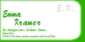 emma kramer business card