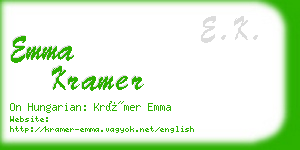 emma kramer business card